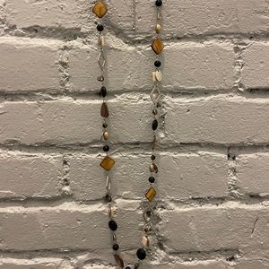 Silver necklace with accents